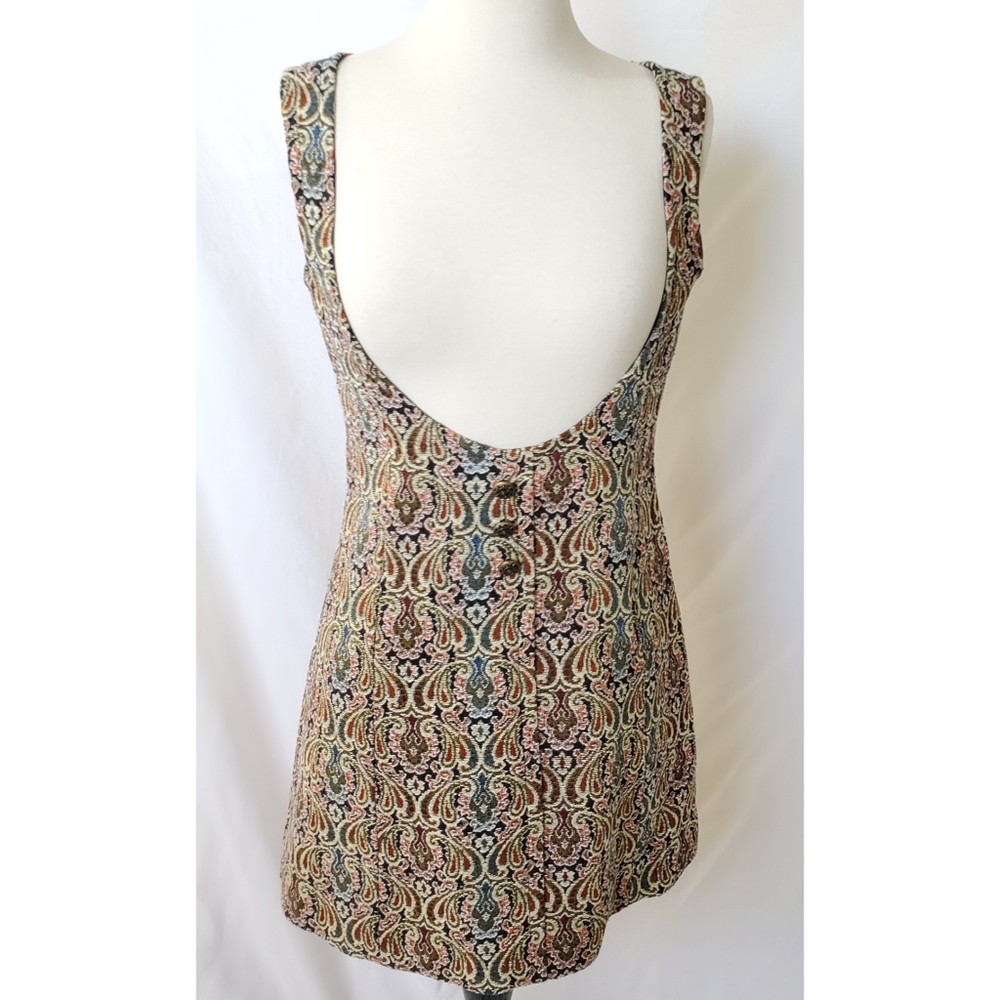 Vintage 80s Pinafore Apron Cottage Core Dress